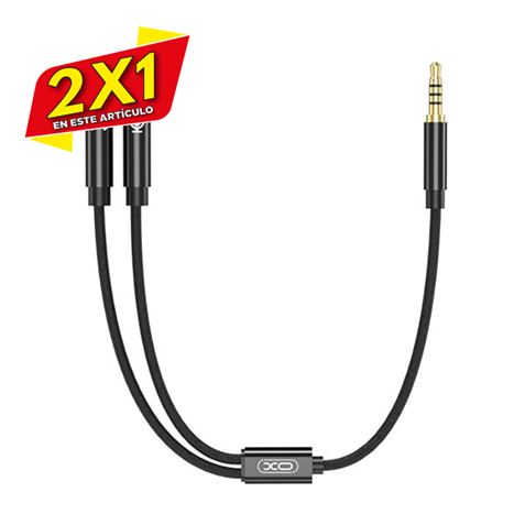 CABLE NBR197 MINI JACK A 2 MINI JACK HEMBRAS AUDIO + MICROFONO XO (2 X 1)