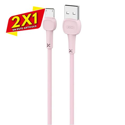 CABLE NB132 CARGA RAPIDA USB - MICRO USB | 2A | 1 METRO | ROSA XO (2 X 1)