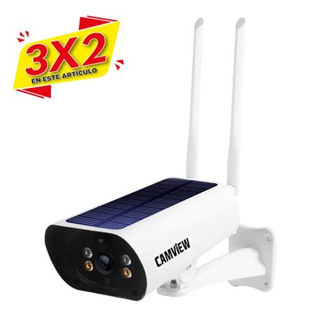 CAMARA IP SOLAR TIPO BULLET 3.6MM 2MP | WIFI | SD | CAMVIEW (3 X 2)