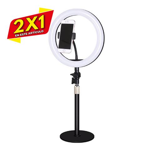 KIT YOUTUBER L03 BASE + SOPORTE SMARTPHONE + LUZ 10\" XO (2 X 1)