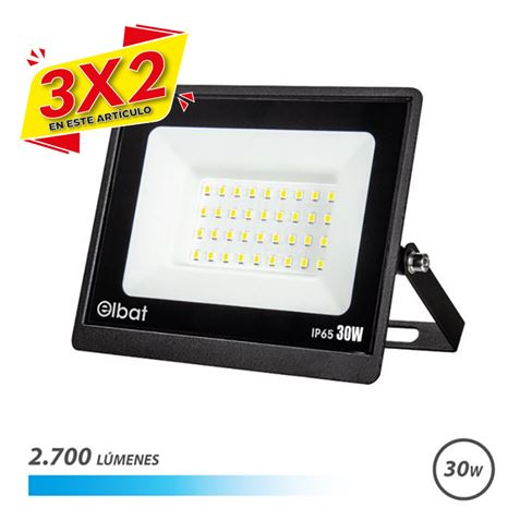FOCO LED SERIE SUPER SLIM 30W | 2700LM | 6500K ELBAT (3 X 2)