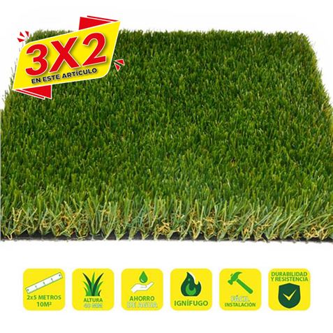 CESPED ARTIFICIAL 2X5 METROS 40MM SERIE ALPINO SUPERIOR SUNGARDEN (3 X 2)
