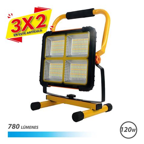 FOCO SOLAR LED 120W 780LM PLEGABLE ELBAT (3 X 2)