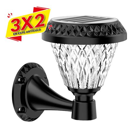FAROL LED SOLAR 250LM NEGRO ELBAT (3 X 2)