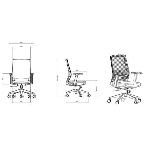 SILLA OFICINA GAMA SENIOR SE2000 CROMAD - CR1122-3