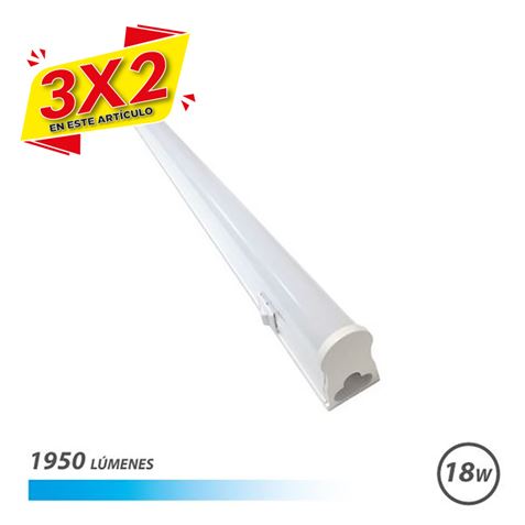 TUBO LED T5 18W 1950LM 120CM LUZ FRIA CON INTERRUPTOR ELBAT (3 X 2)