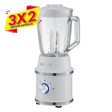 BATIDORA DESIGN WHITE VASO CRISTAL 1300W 1.5 LITROS MUVIP (3 X 2)