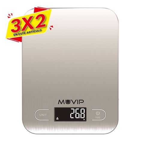 BASCULA DE COCINA DIGITAL LUXURY BLUETOOTH MUVIP (3 X 2)
