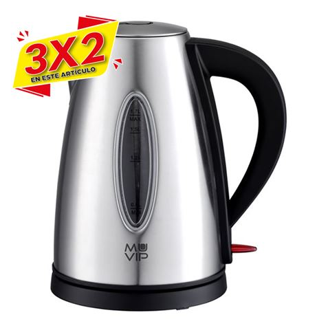 HERVIDOR DE AGUA INOX 1.7 LITROS 2200W MUVIP (3 X 2)