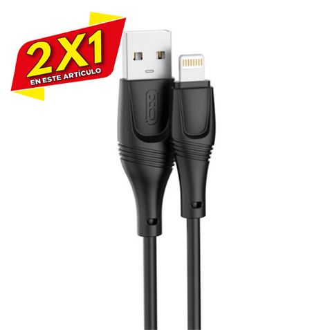 CABLE USB LIGHTNING NB238 3 METROS NEGRO XO (2 X 1)