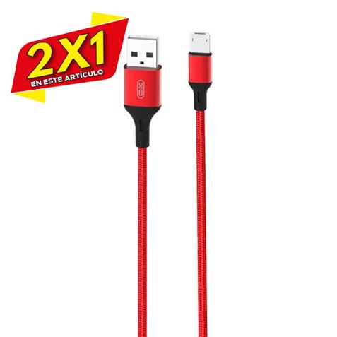 CABLE NB143 CORDON USB - MICRO USB | 2.4A | 1 MTR | ROJO XO (2 X 1)