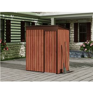CASETA DE METAL | PUERTAS CORREDERAS 91X151X182CM (1.37M2) EFECTO MADERA SG - SG0123-1