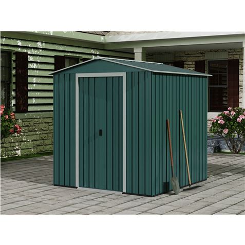 CASETA DE METAL | PUERTAS CORREDERAS 185X181X200CM (3.36M2) VERDE SUNGARDEN - SG0124-1