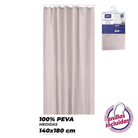 CORTINA DE BAÑO 140X180 ROSA HBS - 5003780105.