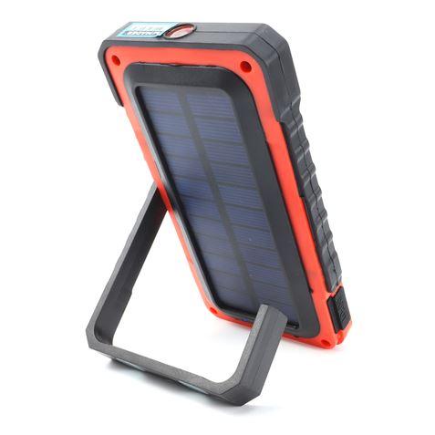 LINTERNA LED RECARGABLE SOLAR CON POWERBANK MADER - 89283-1