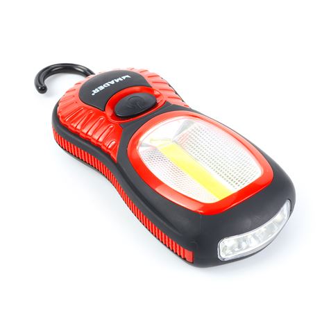 LINTERNA LED RECARGABLE 220LM + 15LM CON IMAN Y GANCHO MADER - 89280-2