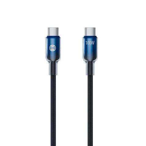 CABLE NYLON TRENZADO TIPO C TIPOC HASTA 100W 1 METRO NEGRO FOREVER - GSM187034