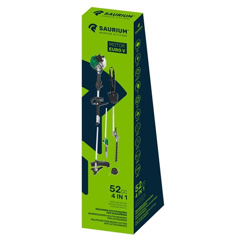 DESBROZADORA 4 EN 1 DE GASOLINA 52CC SAURIUM - 448429-4