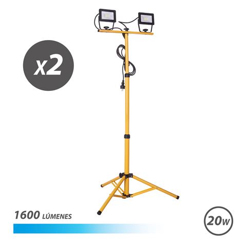 REACONDICIONADO FOCO LED TRIPODE 2 X 20W 6500K ELBAT - EB0318