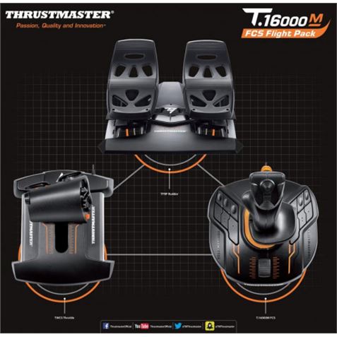 FLIGHT PACK T.16000M JOYSTICK / PEDALES / MANDO THRUSTMASTER - 2960782-1