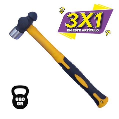 MARTILLO DE BOLA MANGO DE FIBRA 680GR BLIM (3 X 1)