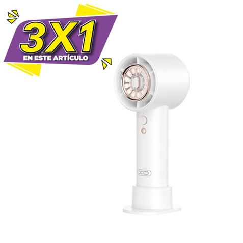 VENTILADOR PORTATIL A BATERIA MF88 BLANCO XO (3 X 1)
