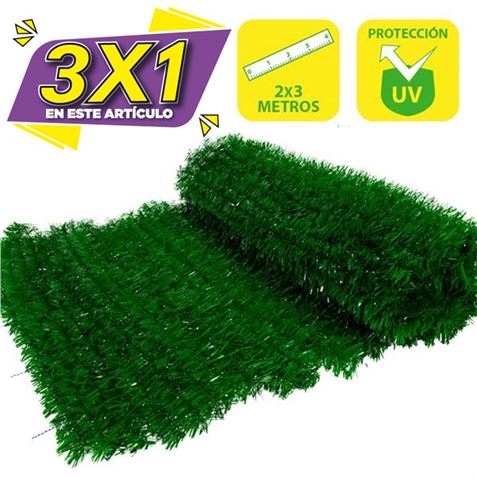SETO ARTIFICIAL VERDE 2X3 METROS SUNGARDEN (3 X 1)