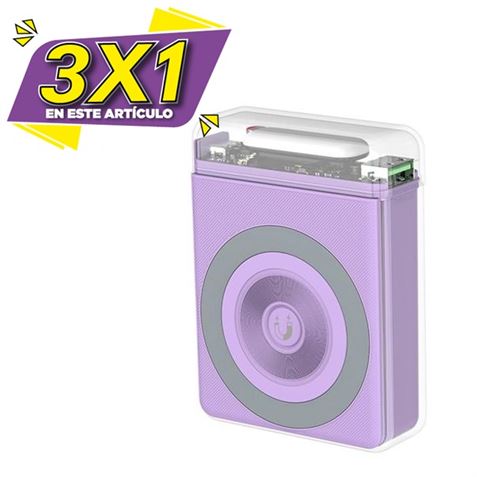 POWERBANK MAGNÉTICA MINI PR226 LED 10000MAH | USB + TIPO C XO (3 X 1)
