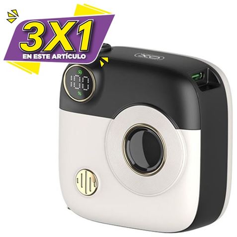 POWERBANK MAGNÉTICA MINI PR223 10000MAH | TIPO C | BLANCA/NEGRA XO (3 X 1)