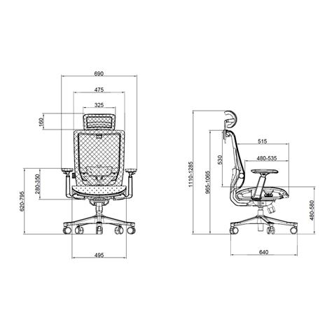 REACONDICIONADA SILLA OFICINA GAMA SENIOR SE1100 CROMAD - CR1132-7 REACONDICIONADA SILLA OFICINA GAMA SENIOR SE1100 CROMAD - CR1132-7