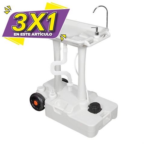 LAVABO PORTÁTIL 30 LITROS MUVIP (3 X 1)