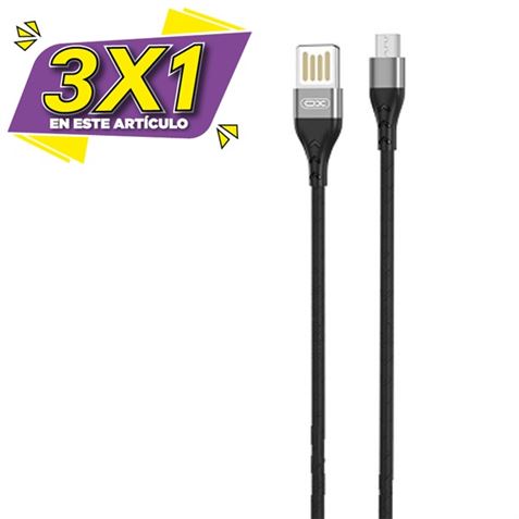 CABLE NB188 CARGA RAPIDA SLIM USB - MICRO USB | 2.4A | 1 METRO XO (3 X 1)