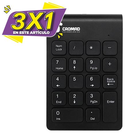 TECLADO NUMERICO INALAMBRICO CROMAD (3 X 1)