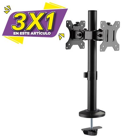 SOPORTE PARA MOSTRADOR 2 MONITORES 17\"-32\" CROMAD (3 X 1)