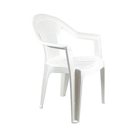 SILLA CON REPOSABRAZOS STACK BLANCA - 76152