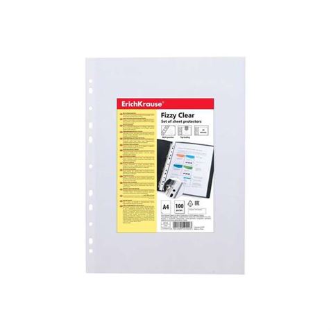 PACK 100 FUNDAS PLASTICAS MULTITALADRO TRANSPARENTE ERICHKRAUSE - 59102