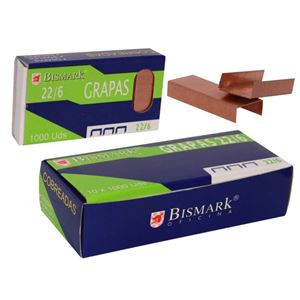 GRAPAS 22/6 CAJA 1000 UNIDADES COBRE BISMARK - 312590