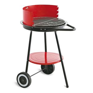 BARBACOA PORTATIL REDONDA 43CM CON RUEDAS ALGON - BY01010569490.