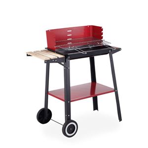 BARBACOA PORTATIL RECTANGULAR 81X41CM CON RUEDAS ALGON - BY01010578220.