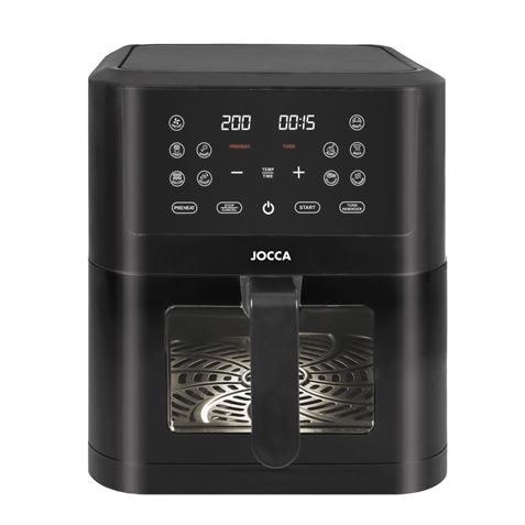 FREIDORA DE AIRE DIGITAL 8 LITROS NEGRA CON VENTANA JOCCA - 2307N