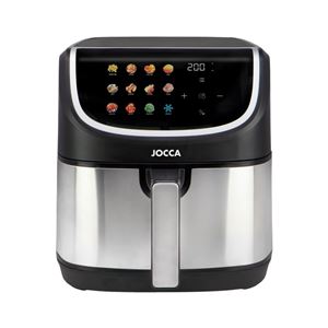 FREIDORA DE AIRE DIGITAL A COLOR 8 LITROS NEGRA/ INOX CON VENTANA JOCCA - 2417