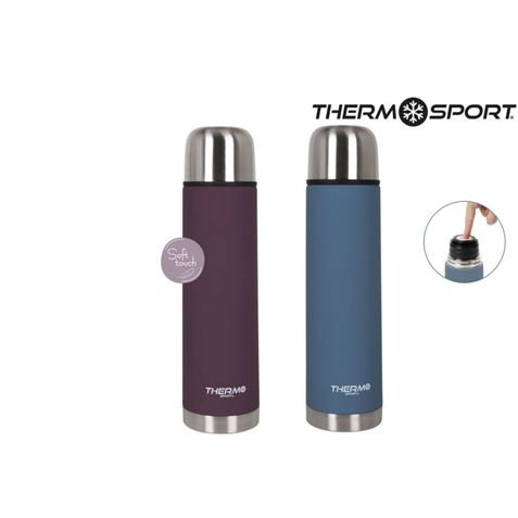 TERMO INOX SOFT TOUCH 750ML 2 COLORES SURTIDOS THERMOSPORT - BY01031273025