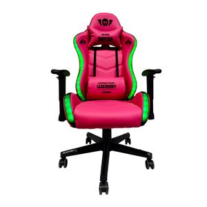 REAC SILLA GAMING RGB SERIE RAPTOR LEGENDARY ROSA CROMAD - CR1163