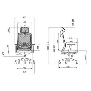 REACONDICIONADA SILLA OFICINA GAMA SENIOR SE1000 CROMAD - CR1121-3
