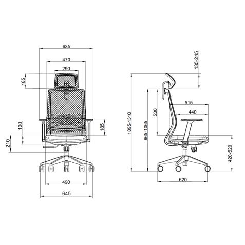 REACONDICIONADA SILLA OFICINA GAMA SENIOR SE1000 CROMAD - CR1121-3 REACONDICIONADA SILLA OFICINA GAMA SENIOR SE1000 CROMAD - CR1121-3