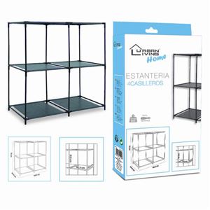 REACONDICIONADA ESTANTERIA NEGRA CUBOS 68.5X34.5 URBAN LIVING