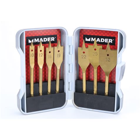 REACONDICIONADO JUEGO 7 PCS BROCAS ALETAS MADERA MADER - 63415