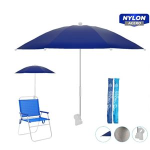 SOMBRILLA PARA SILLA O TUMBONA 80CM AZUL/TURQUESA - 10306