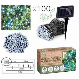 SET 100 GIRNALDAS LED BLANCA 11.9 METROS SOLAR - 10084F