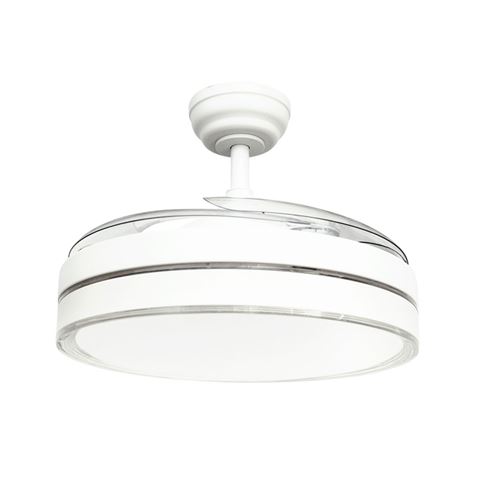 VENTILADOR DE TECHO CON LUZ Y ASPAS RETRACTILES BLANCO JOCCA - 2336-1